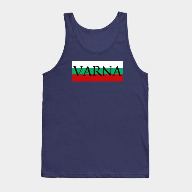 Varna City in Bulgaria Flag Colors Stripes Tank Top by aybe7elf